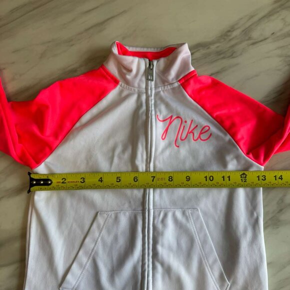 Nike Girl Full Zip Jacket Jogger Pant Tricot Track Suit Set M 6 Fluorescent Pink - Picture 6 of 16